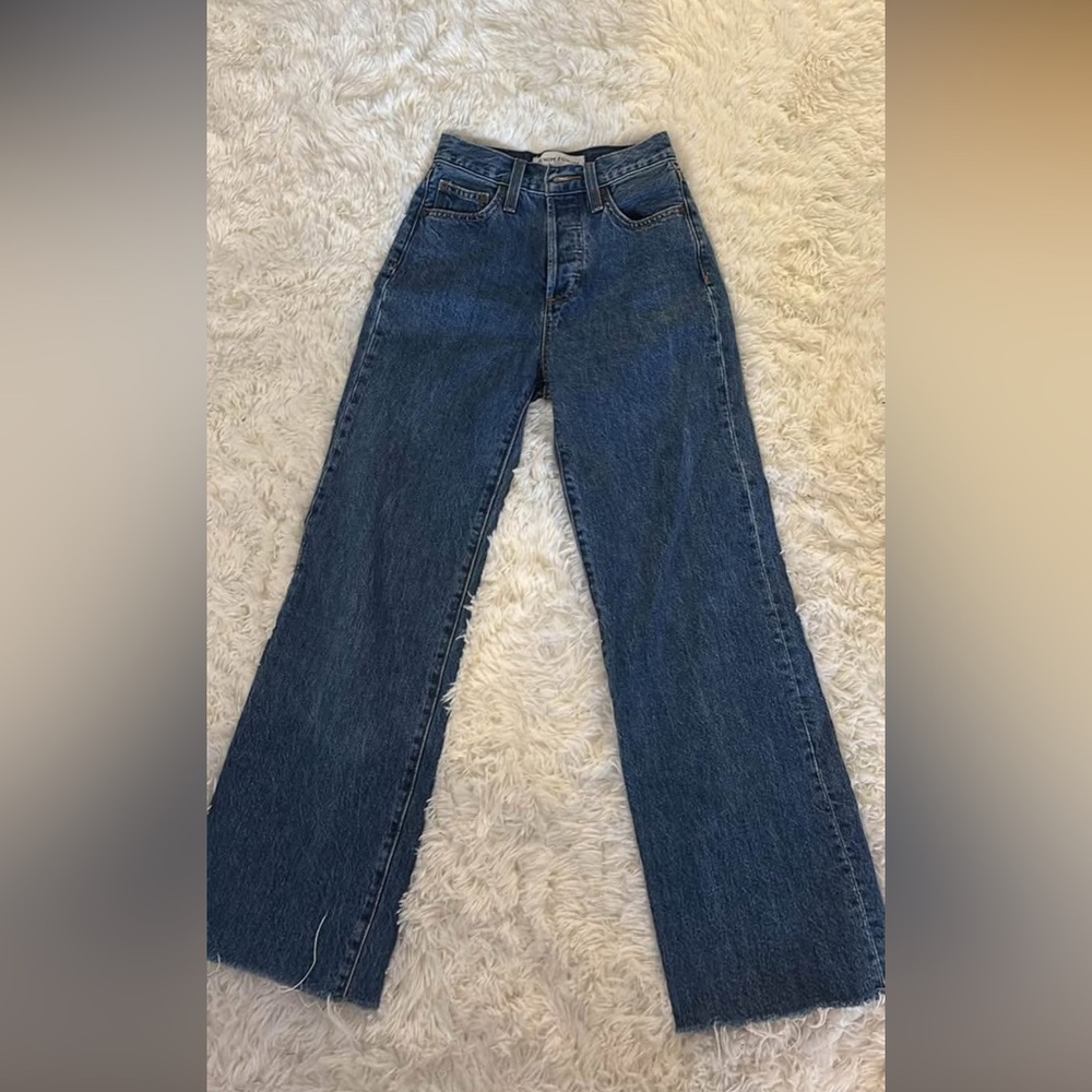 Denim Forum Farrah Wide Leg Blue Jeans